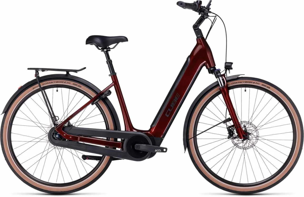 Cube Supreme Hybrid Pro 625 Red N Black Touring E-Bike Easy Entry