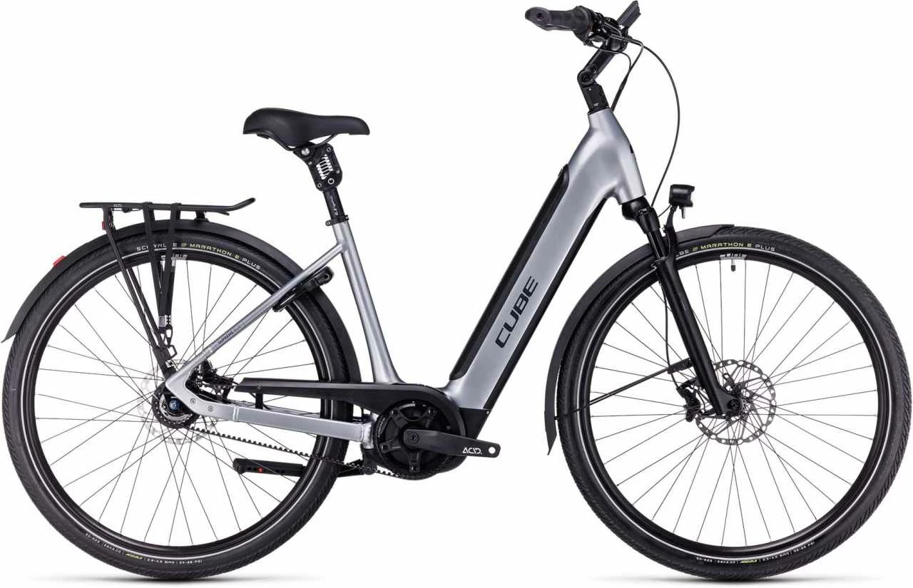 Cube Supreme Hybrid SLX 625 Polarsilver N Black Touring E-Bike Easy Entry