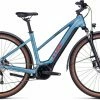 Cube Nuride Hybrid Performance 625 Allroad Metalblue N Red Touring E-Bike Women