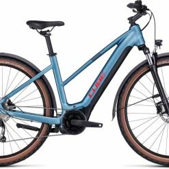Cube Nuride Hybrid Performance 625 Allroad Metalblue N Red Touring E-Bike Women
