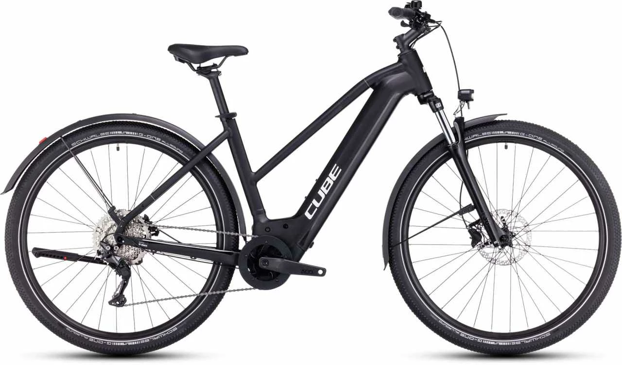 Cube Nuride Hybrid Pro 625 Allroad Black N Metal Touring E-Bike Women