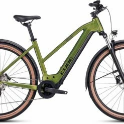 Cube Nuride Hybrid Pro 750 Allroad Shinymoss N Black Touring E-Bike Women