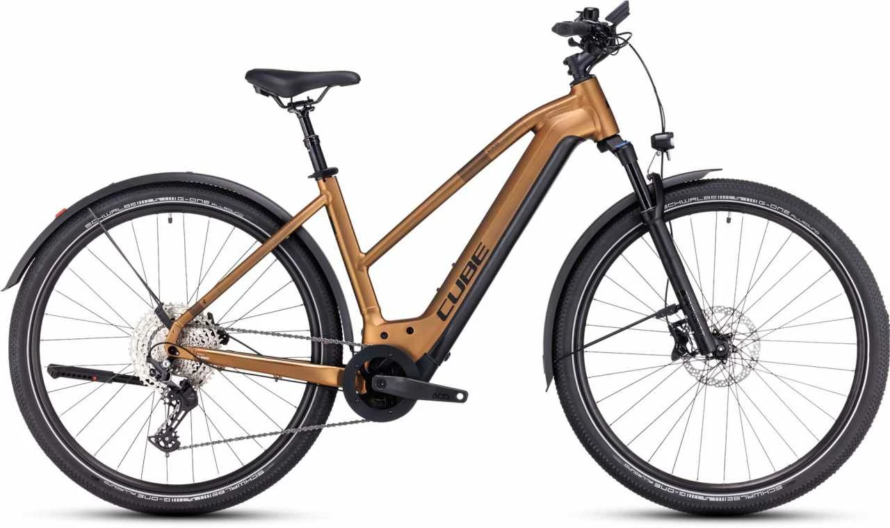 Cube Nuride Hybrid EXC 625 Allroad Caramel N Black Touring E-Bike Women