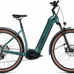 Cube Nuride Hybrid SLX 750 Allroad Verde N Black Touring E-Bike Easy Entry