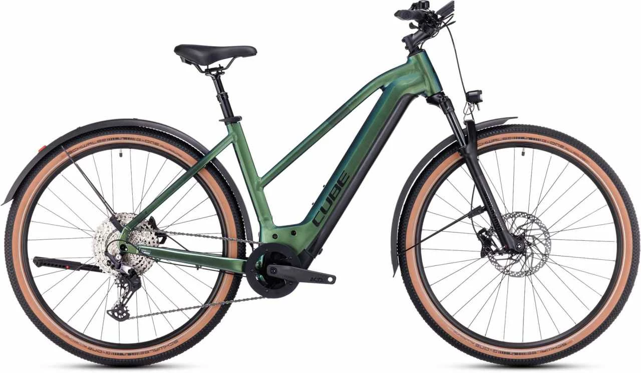 Cube Nuride Hybrid SLX 750 Allroad Verde N Black Touring E-Bike Women