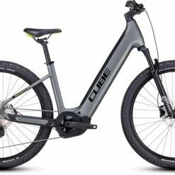Cube Reaction Hybrid Pro 750 Flashgrey N Green E-Bike Hardtail Mountainbike Easy Entry
