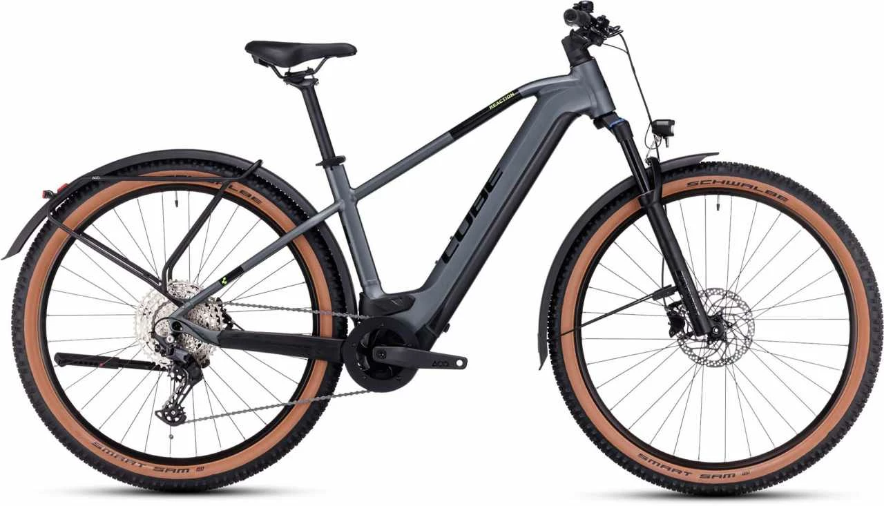 Cube Reaction Hybrid Pro 750 Allroad Flashgrey N Green E-Bike Hardtail Mountainbike
