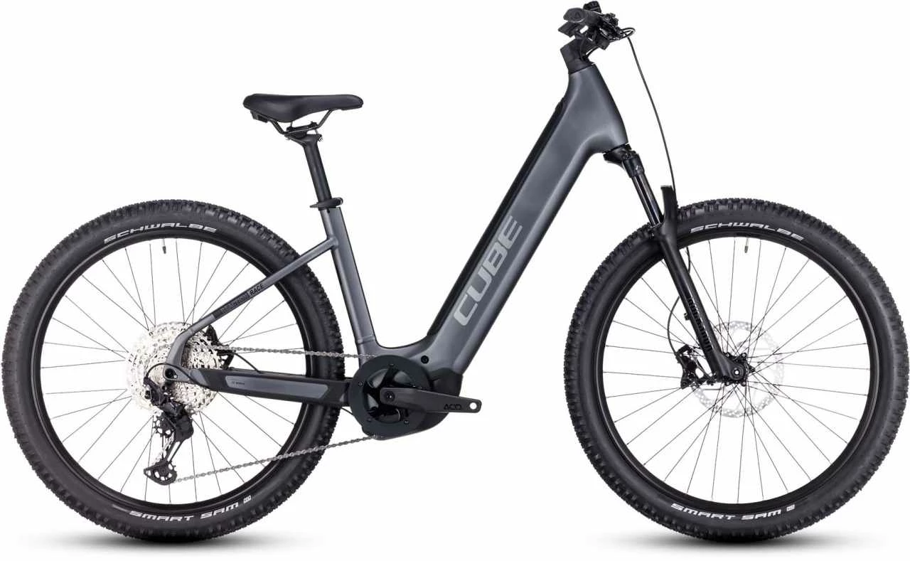 Cube Reaction Hybrid Race 750 Grey N Metal E-Bike Hardtail Mountainbike Easy Entry