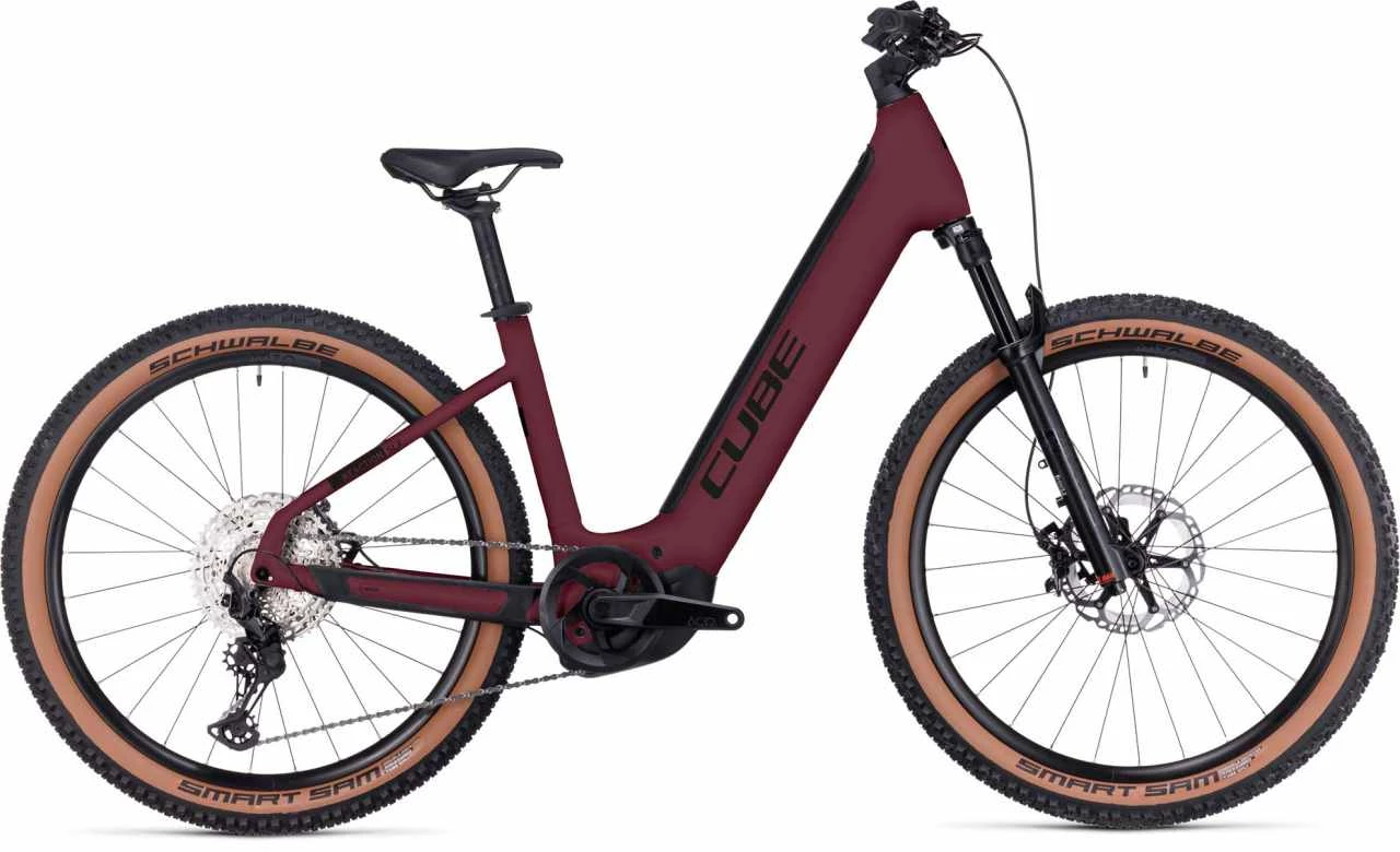 Cube Reaction Hybrid SLX 750 Rubyred N Black E-Bike Hardtail Mountainbike Easy Entry