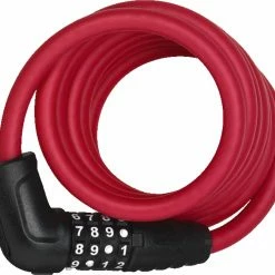 Abus Spiral Cable Lock Numero 5510 Combo Color Red