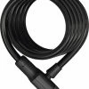 Abus Spiral Cable Lock Booster 6512K/180 Black + Holder SCLL