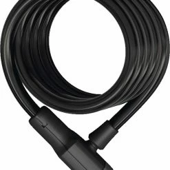 Abus Spiral Cable Lock Booster 6512K/180 Black + Holder SCLL