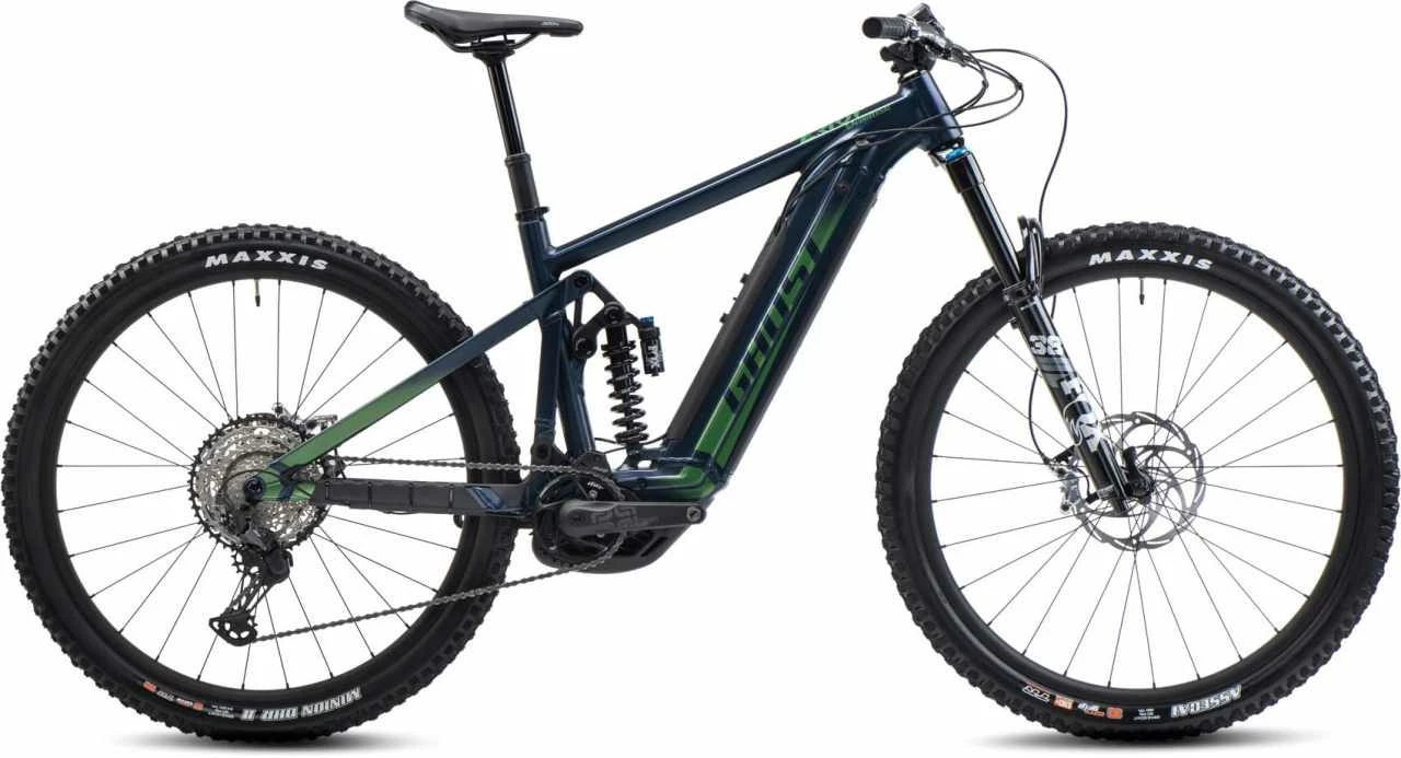 Ghost E-Riot EN AL Universal Dark Blue Pearl / Metallic Kaki Matt / Glossy E-Bike Fully Mountainbike