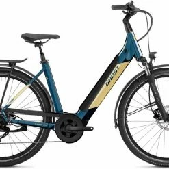 Ghost E-Teru B Essential Low EQ Petrol Blue / Beige Glossy E-Bike Hardtail Mountainbike Easy Entry