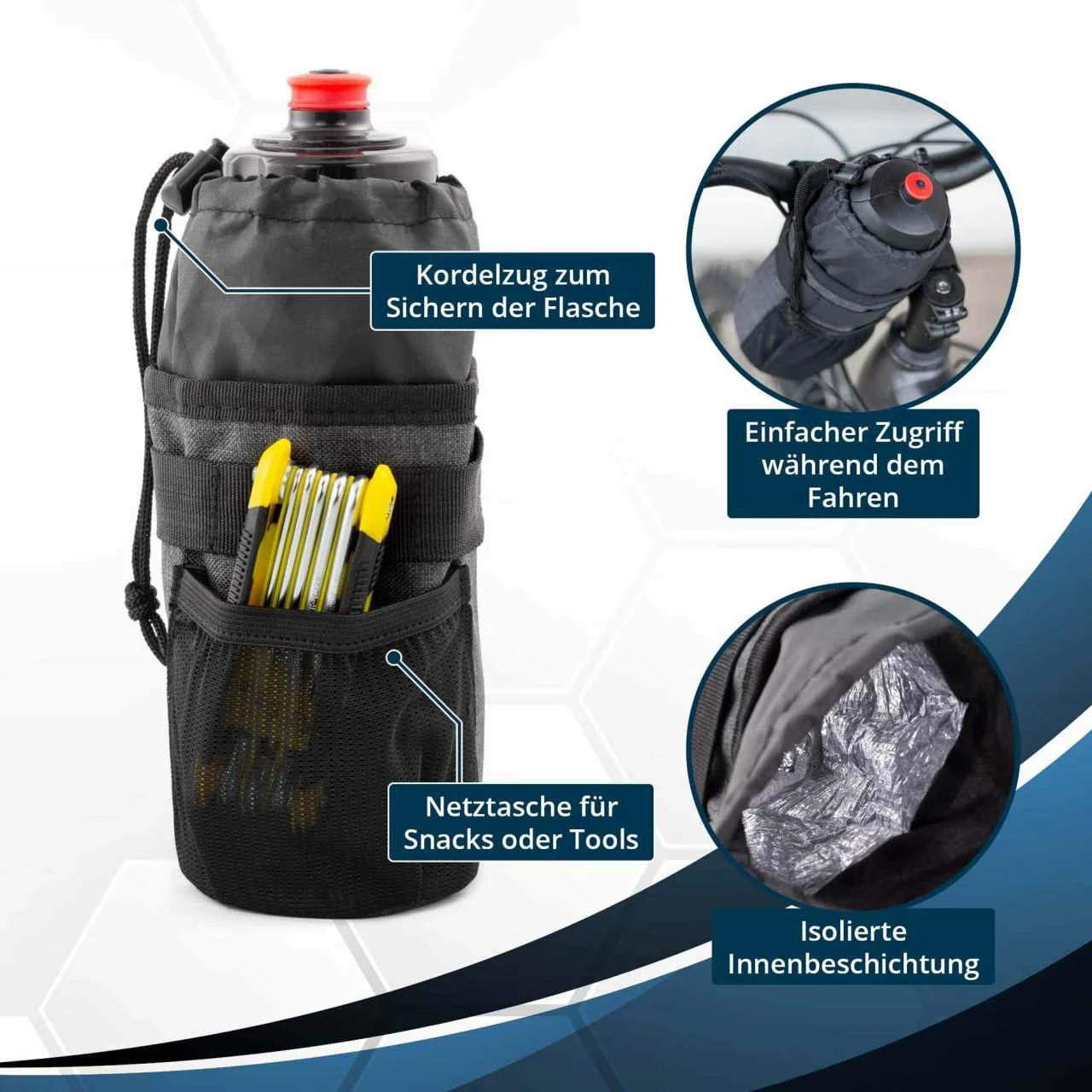 RAVE Handlebar Iso Bottle Bag, Drink Holder For Bikead & E-bike - Image 2