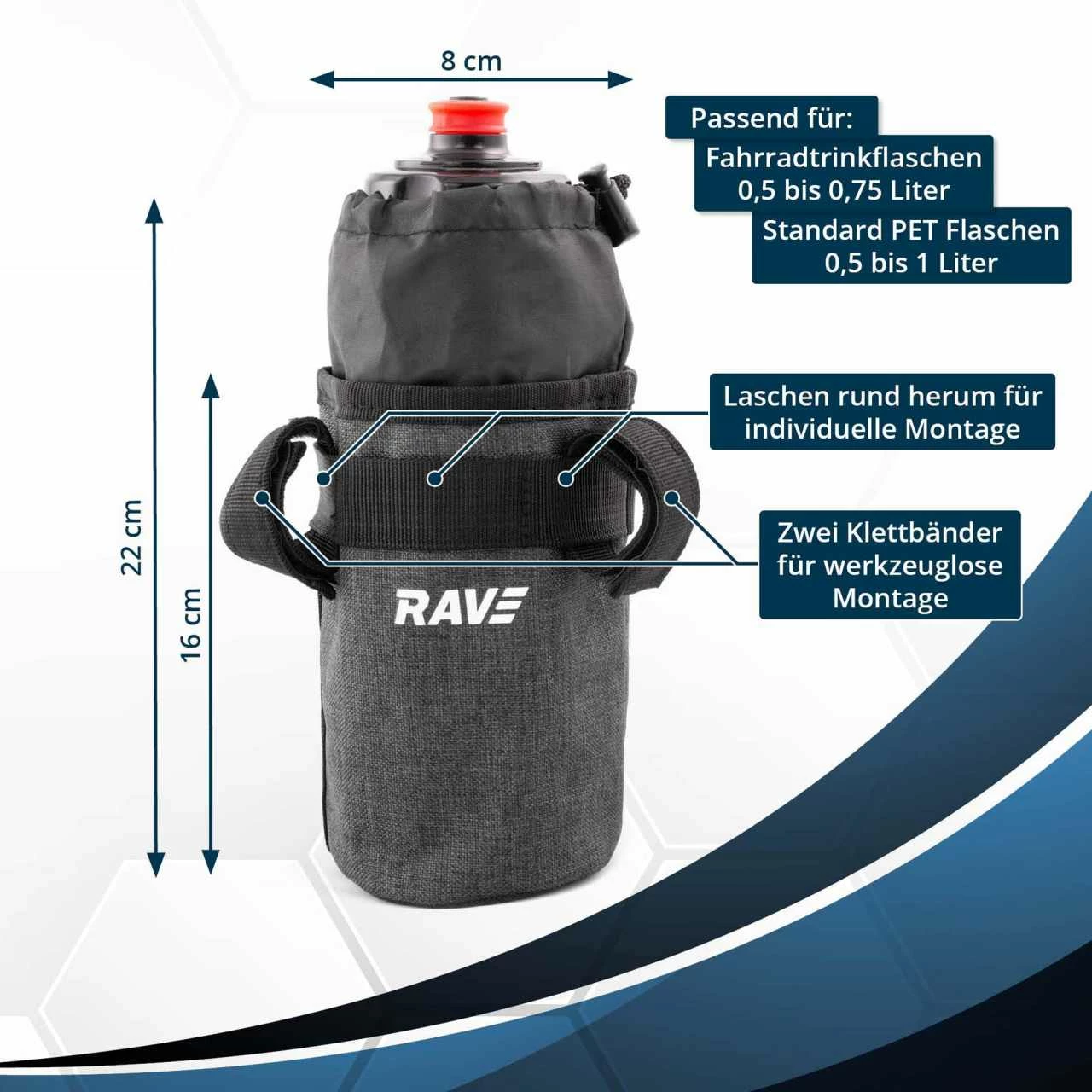 RAVE Handlebar Iso Bottle Bag, Drink Holder For Bikead & E-bike - Image 3